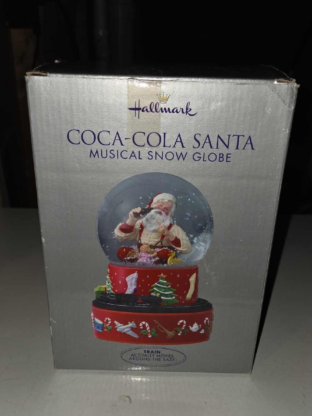 Hallmark Coca-Cola Santa Musical Snow Globe - Red, White, Black